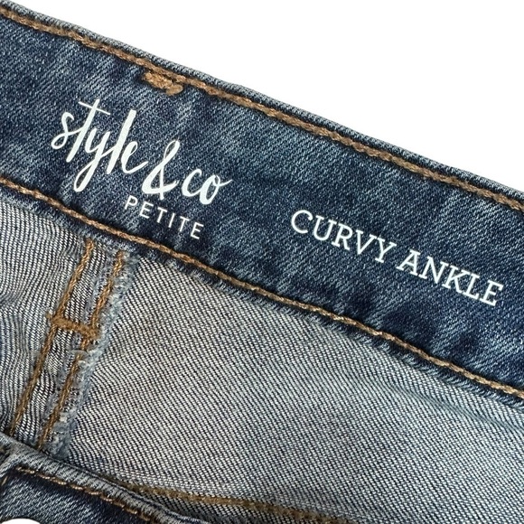 Style & Co Petite High Rise Curvy Ankle Festival Jeans, Embroidered, 10P - Picture 6 of 6